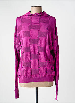 Pull stretch manches longues violet KOZAN femme