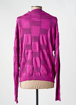 Pull stretch manches longues violet KOZAN femme