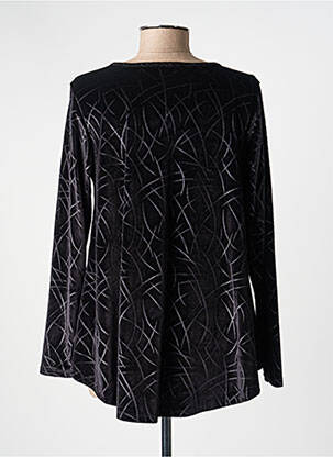 Pull coupe droite manches longues noir KOZAN femme