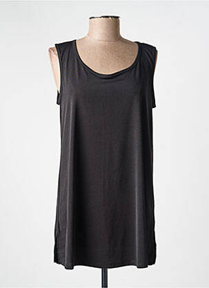 Débardeur stretch sans manche noir KOZAN femme