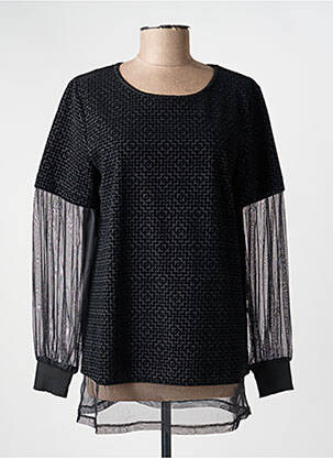 Top manches longues manches longues noir KOZAN femme