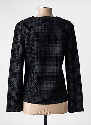 Veste casual col rond noir KOZAN femme