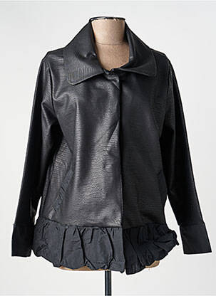 Veste casual coupe droite noir KOZAN femme