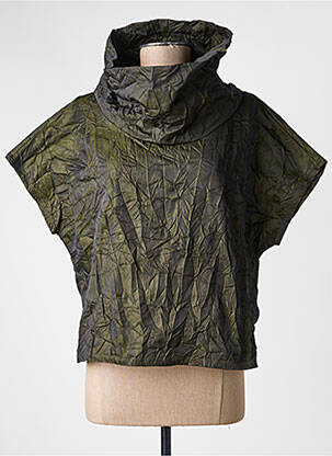 Top stretch manches courtes vert KOZAN femme