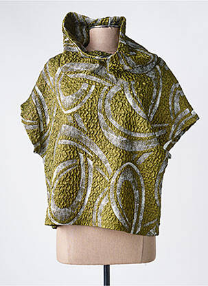 Top stretch manches courtes vert KOZAN femme