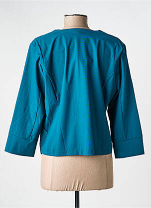 Veste casual col rond bleu KOZAN femme