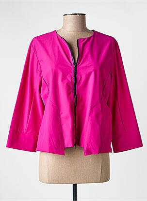 Veste casual col rond rose KOZAN femme