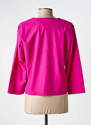 Veste casual col rond rose KOZAN femme