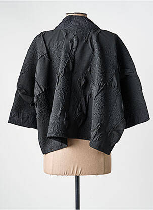 Top col carré manches 3/4 noir KOZAN femme