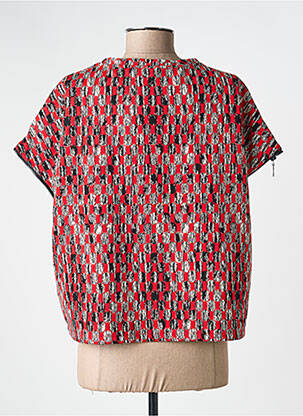 T-shirt imprimé fantaisie manches courtes rouge KOZAN femme