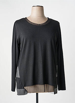 Pull coupe droite manches longues noir LUUKAA femme