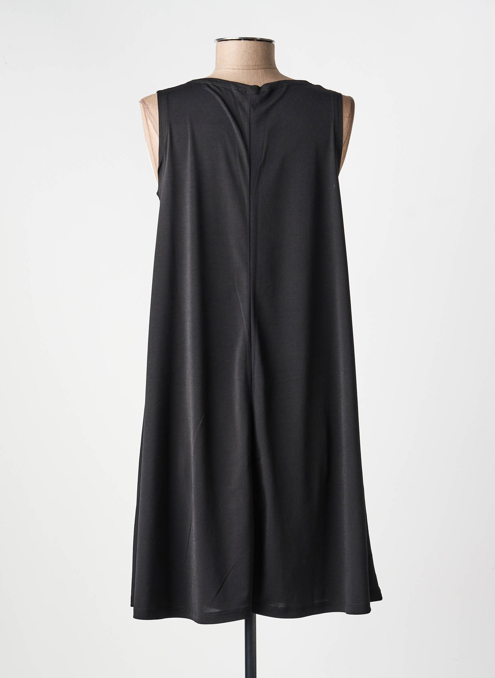 Robe mi-longue sans manche sans manche noir KOZAN femme