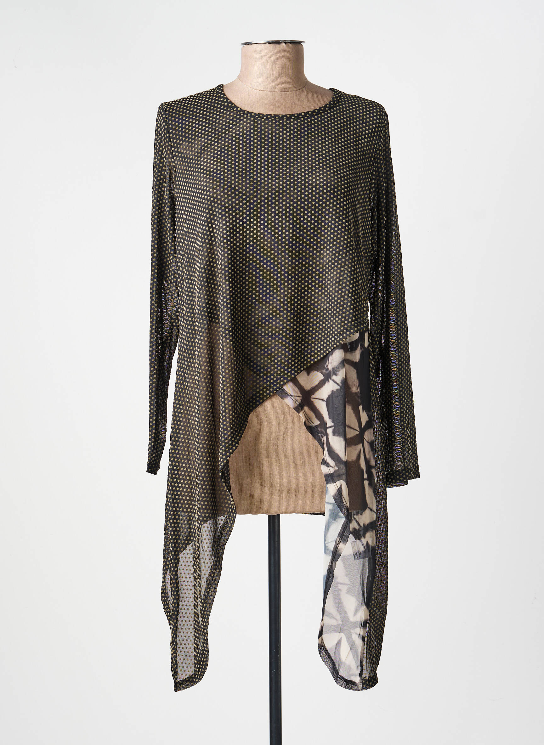 Top manches longues manches longues noir KOZAN femme
