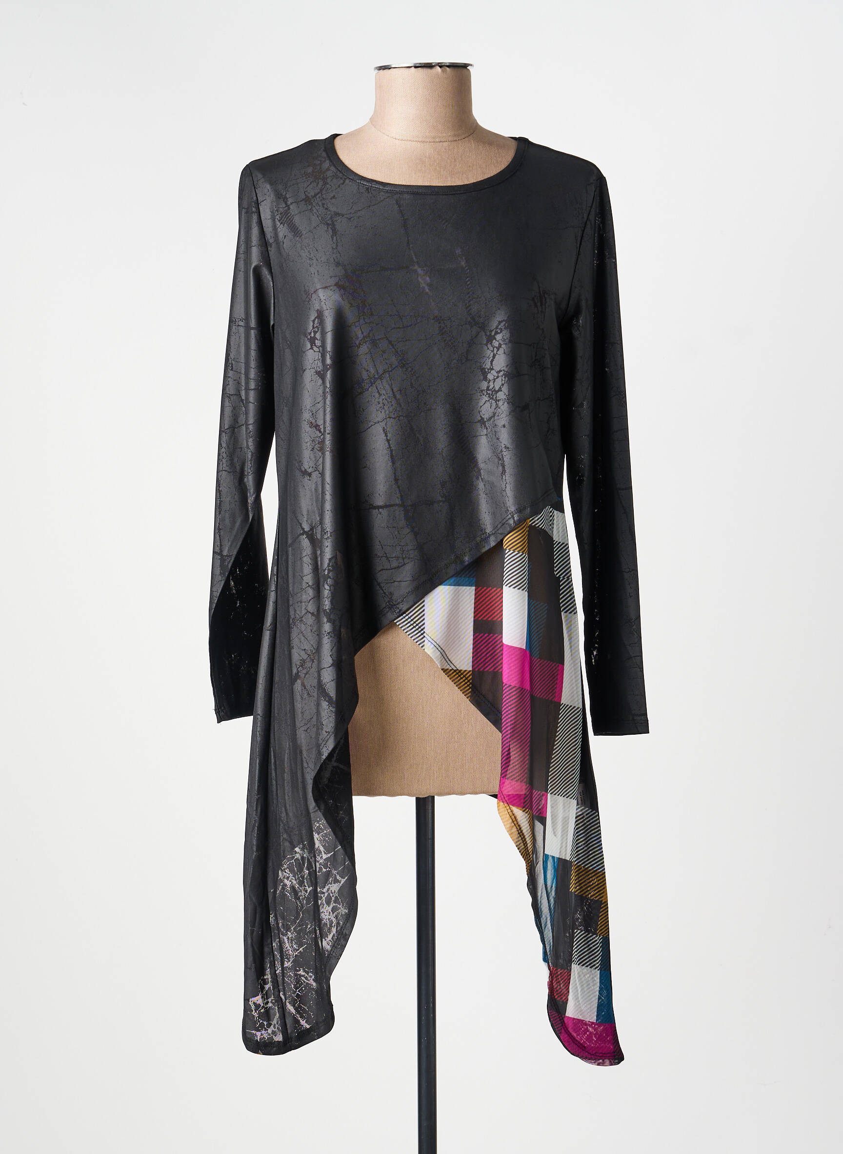 Top manches longues manches longues noir KOZAN femme