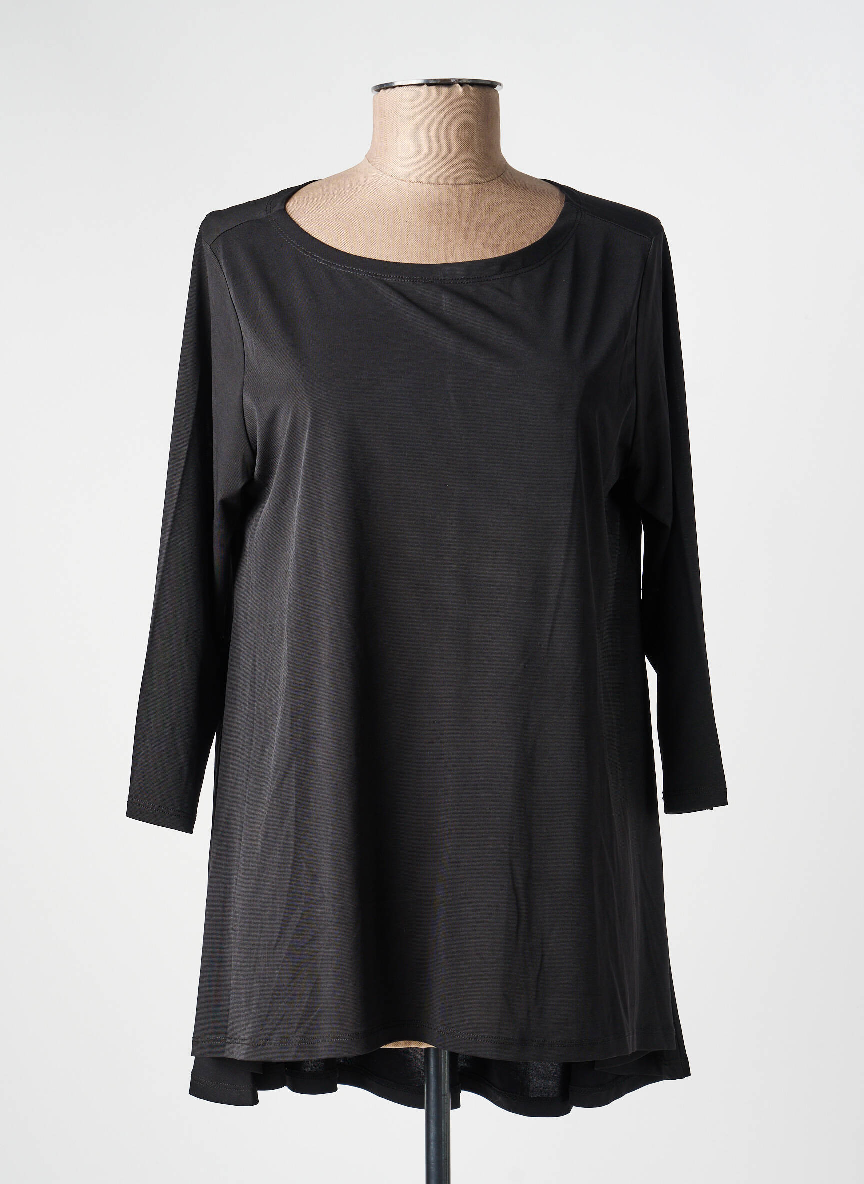 T-shirt manches 3/4 manches 3/4 noir KOZAN femme