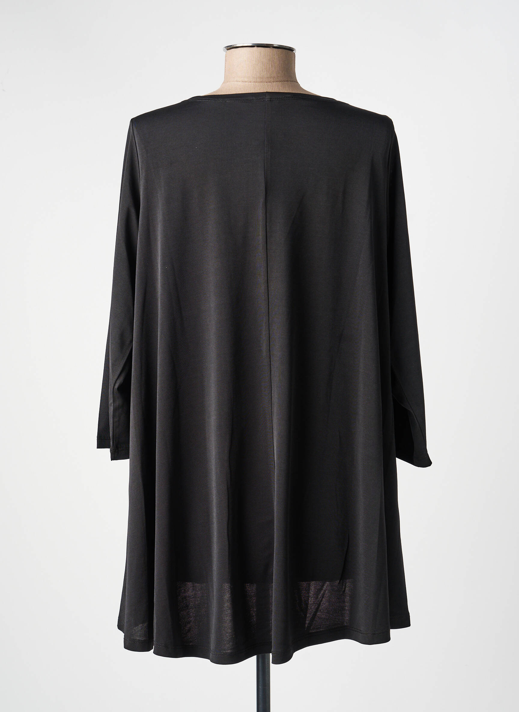 T-shirt manches 3/4 manches 3/4 noir KOZAN femme