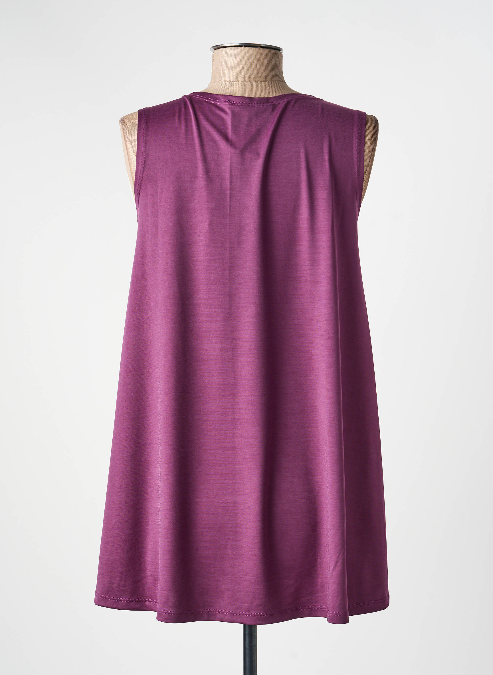 Top stretch sans manche violet KOZAN femme