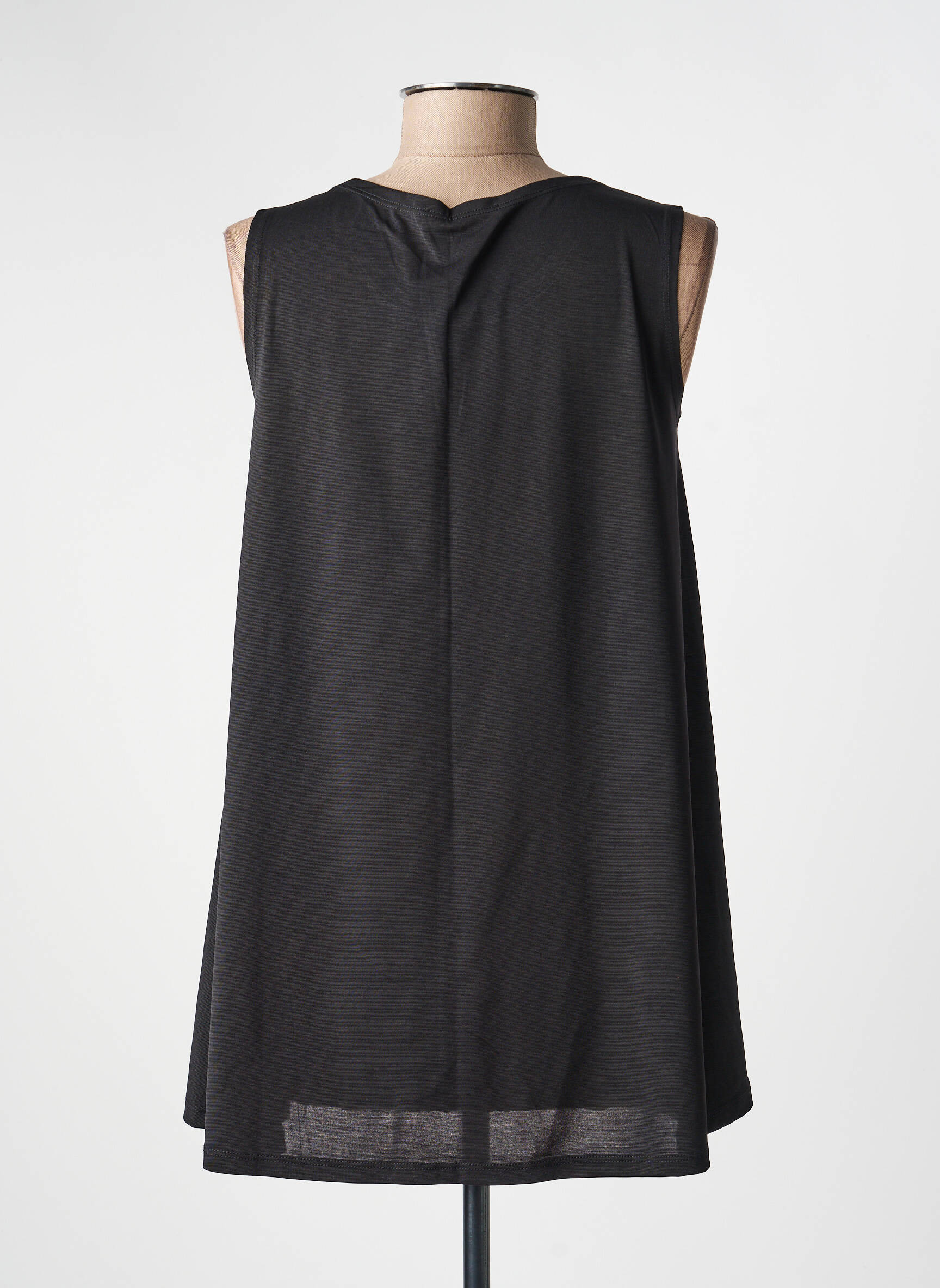 Top stretch sans manche noir KOZAN femme