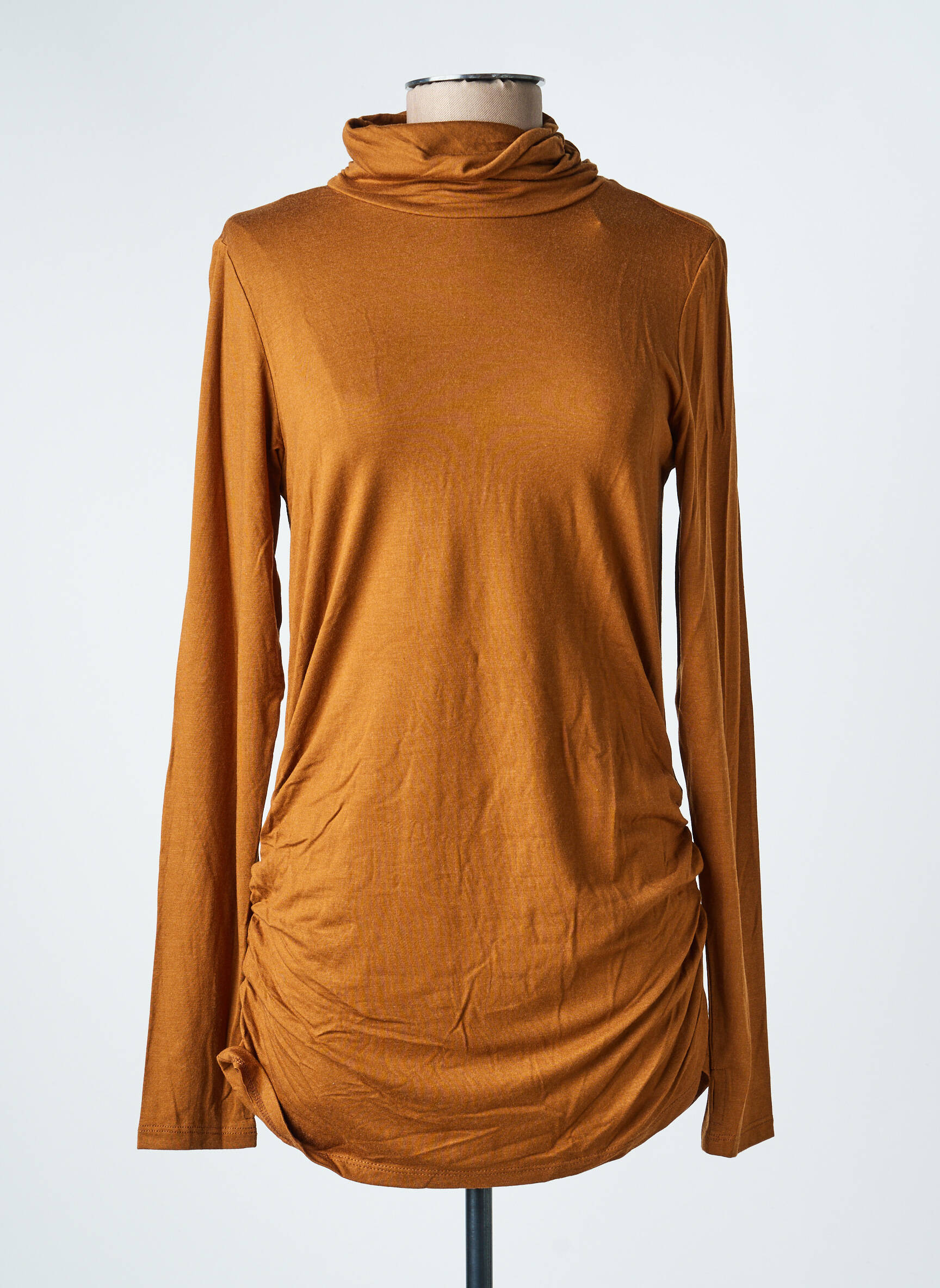 T-shirt manches longues manches longues marron KOZAN femme
