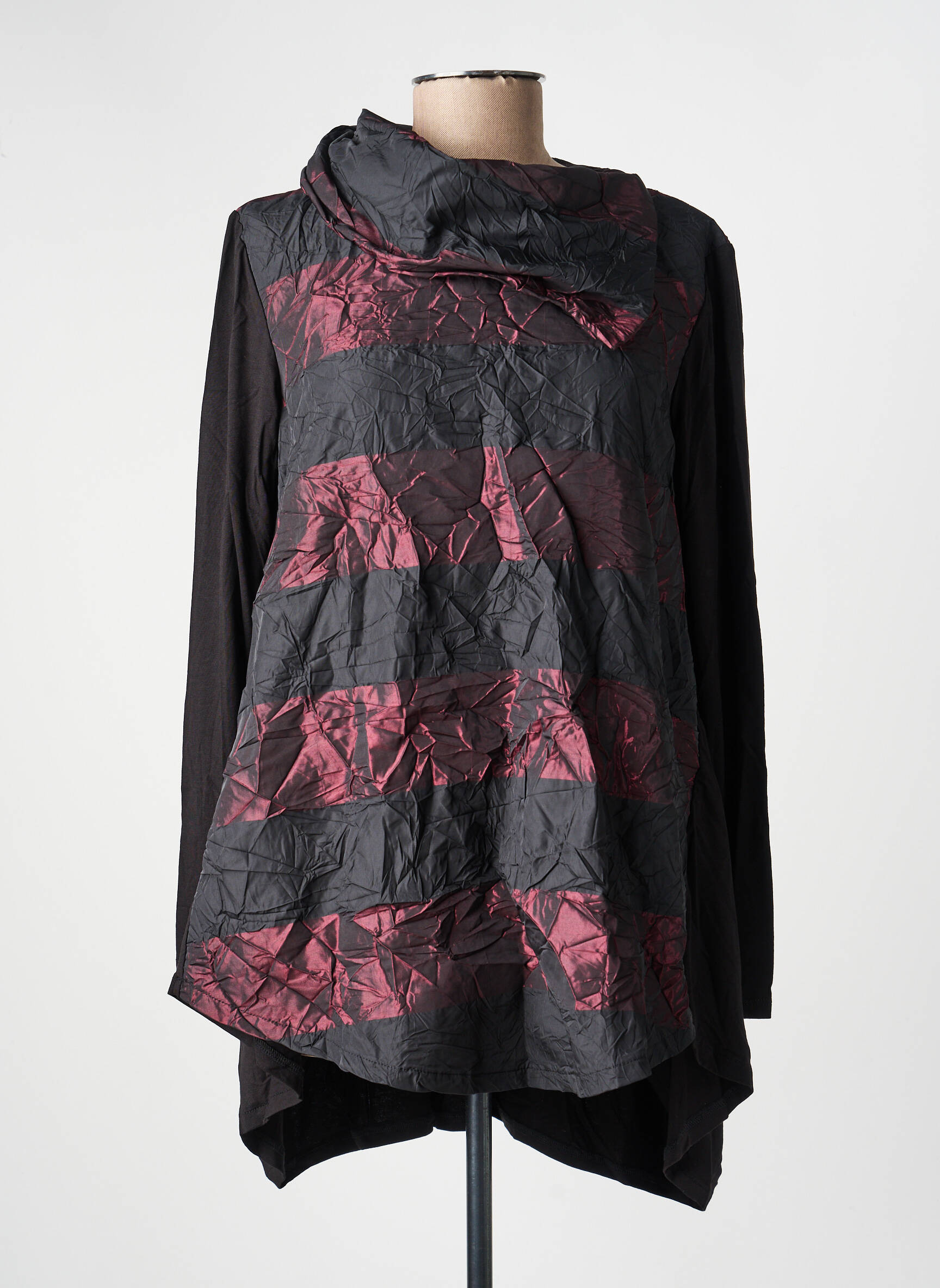 Tunique manches longues manches longues noir KOZAN femme