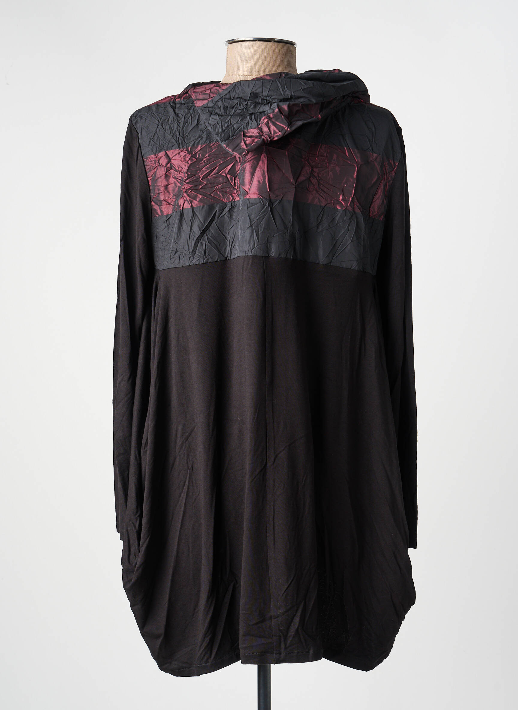 Tunique manches longues manches longues noir KOZAN femme