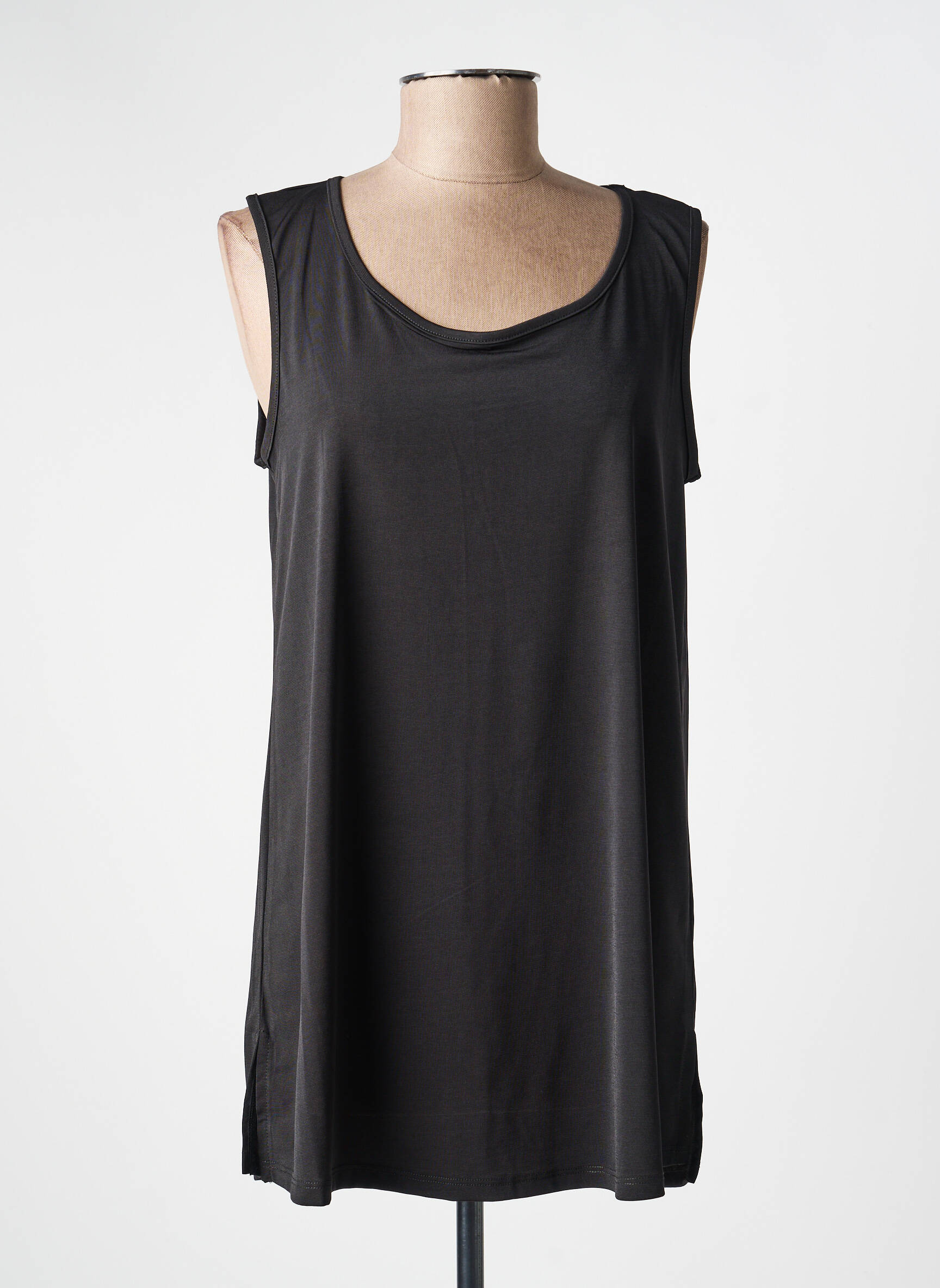 Débardeur stretch sans manche noir KOZAN femme