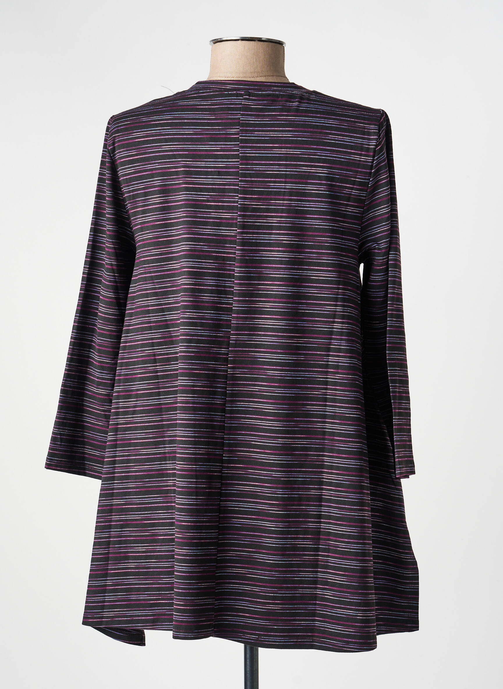 T-shirt manches 3/4 manches 3/4 noir KOZAN femme