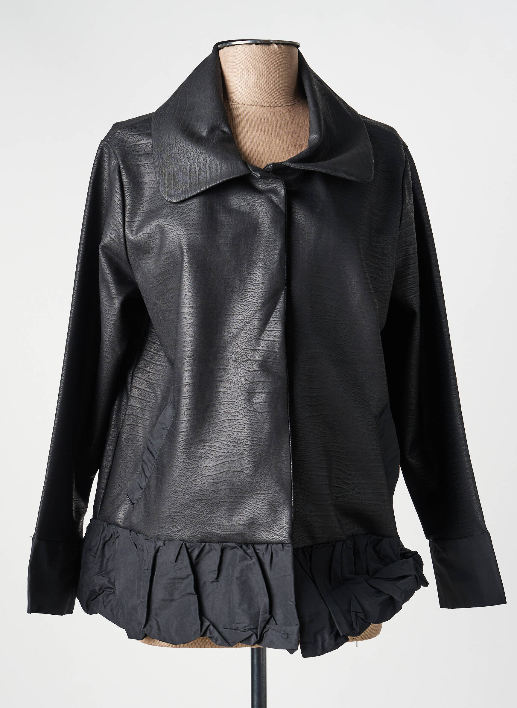 Veste casual coupe droite noir KOZAN femme