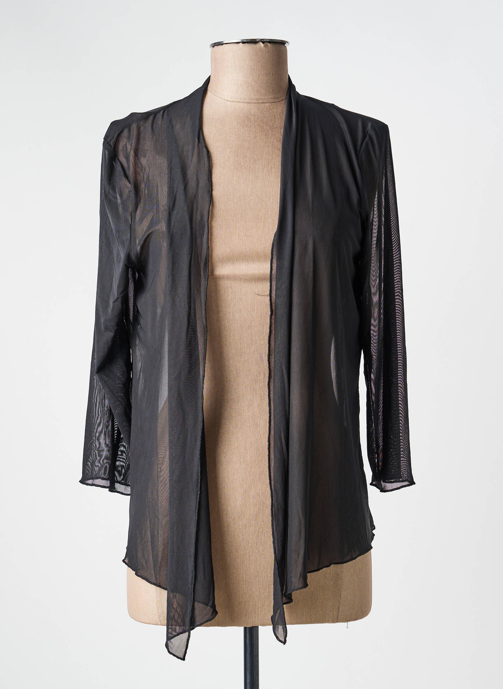Gilet manches longues manches longues noir KOZAN femme