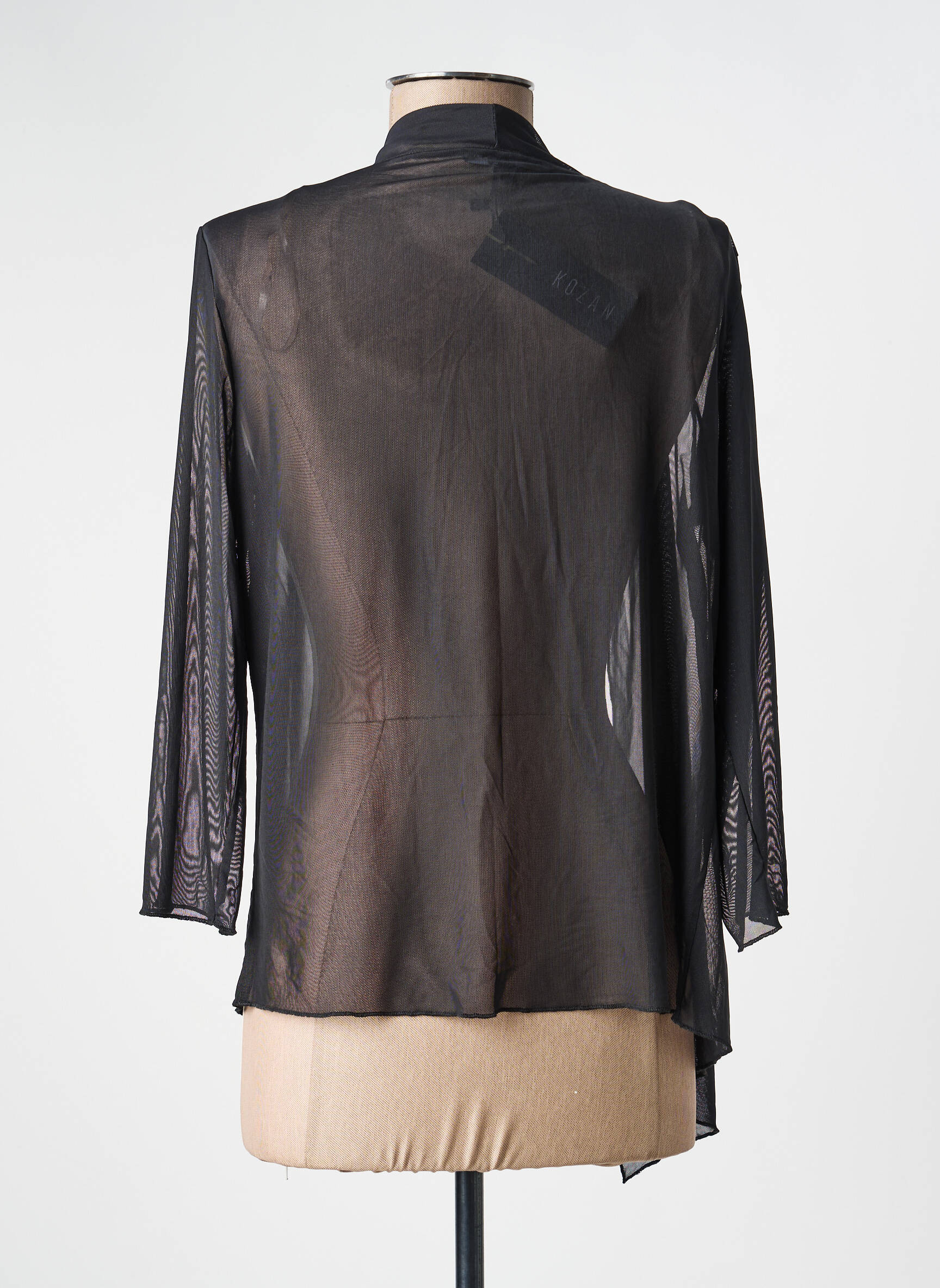 Gilet manches longues manches longues noir KOZAN femme