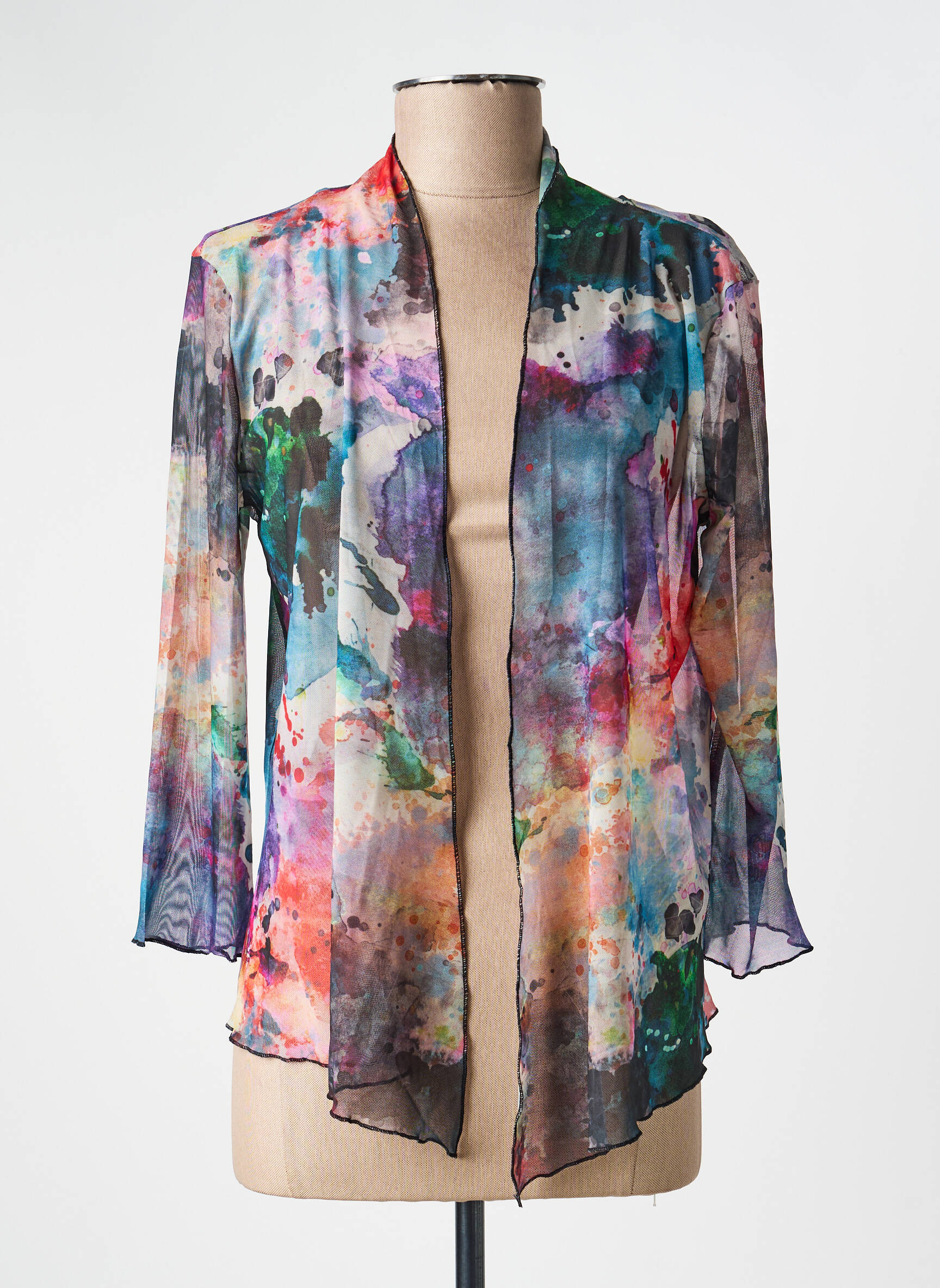 Gilet manches longues manches longues bleu KOZAN femme
