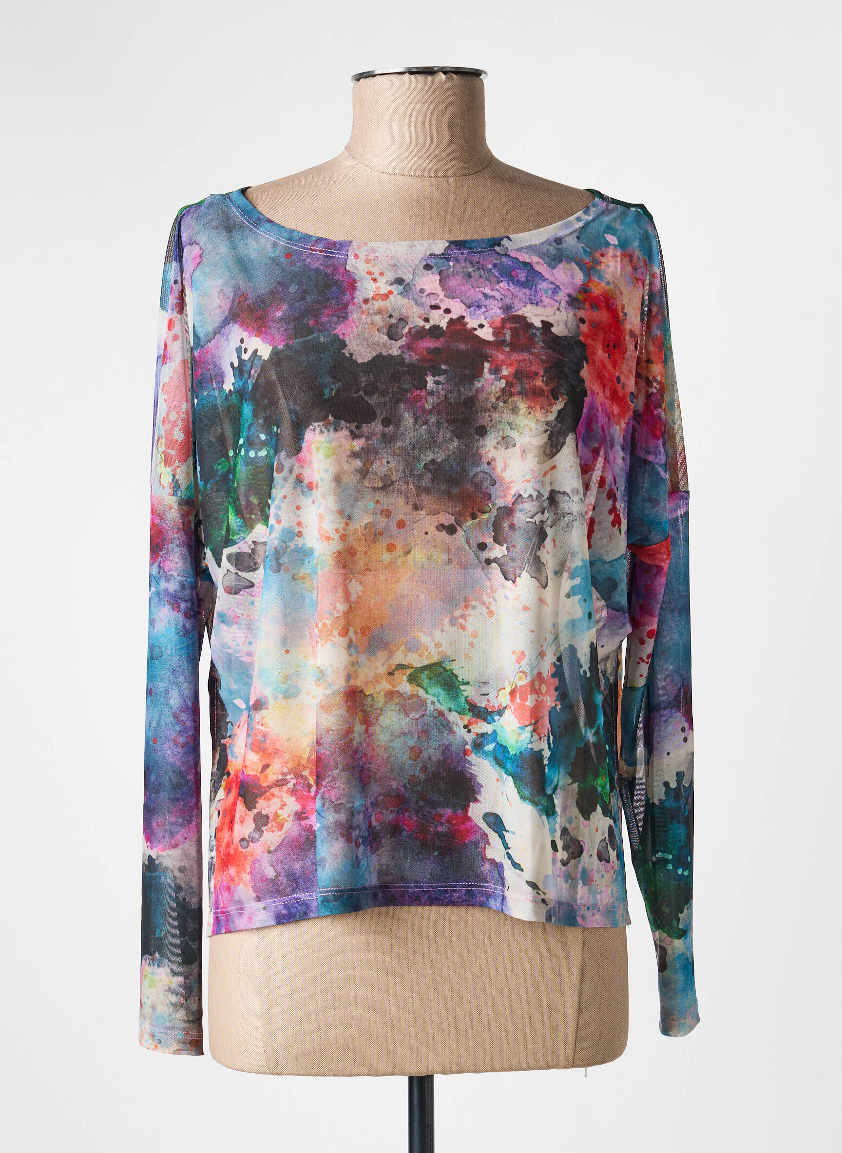 T-shirt manches longues manches longues bleu KOZAN femme