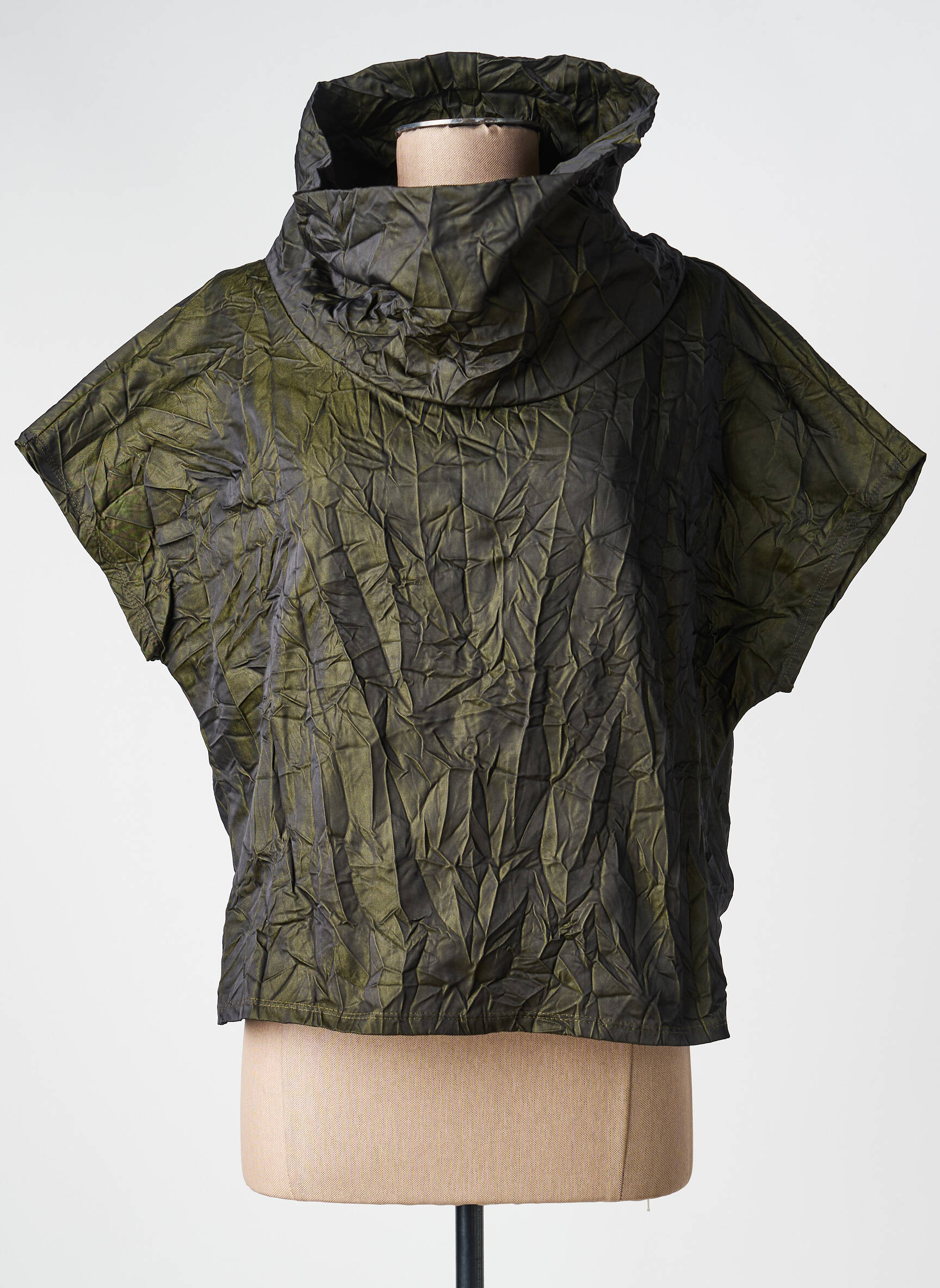 Top stretch manches courtes vert KOZAN femme