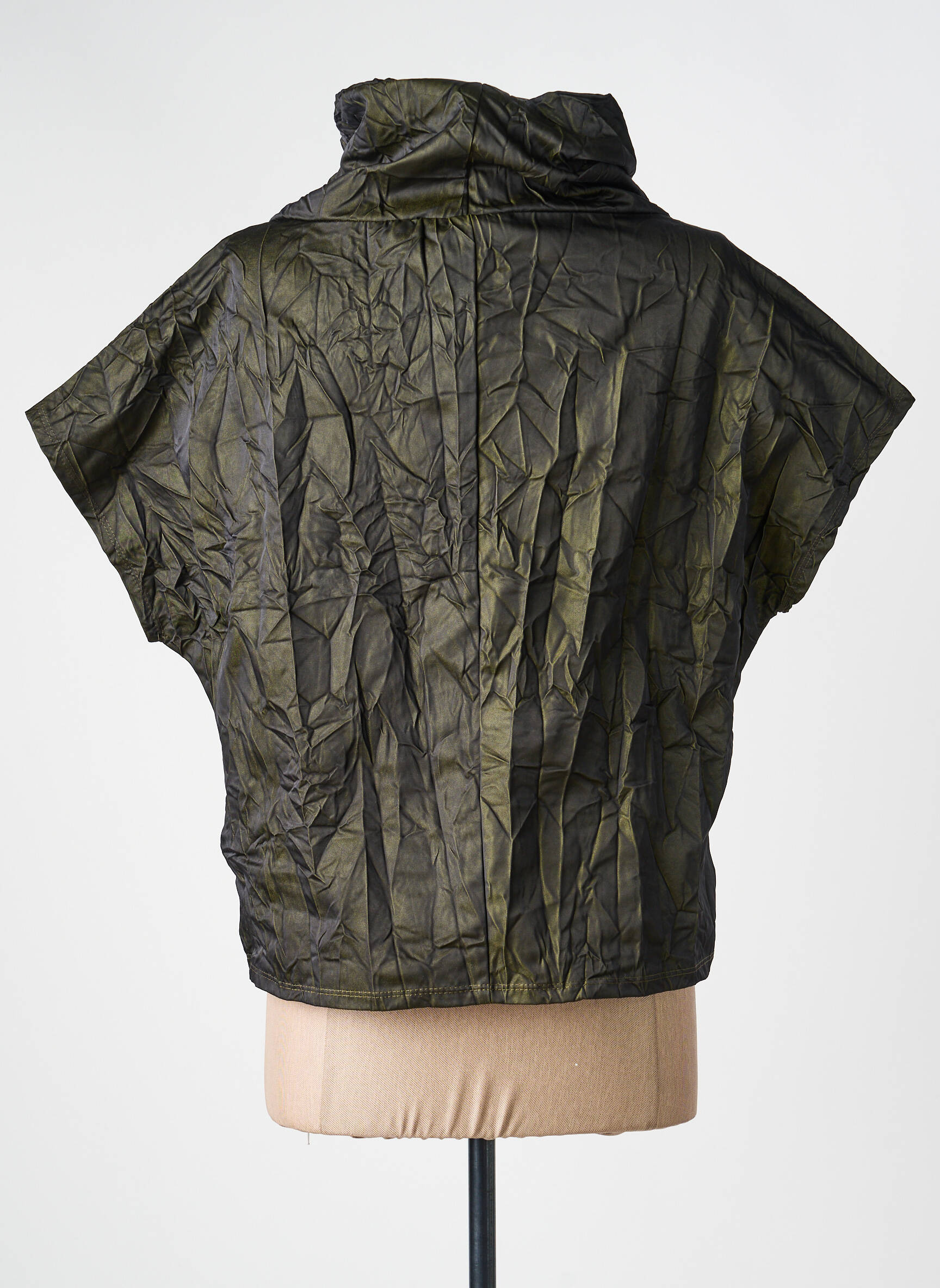 Top stretch manches courtes vert KOZAN femme