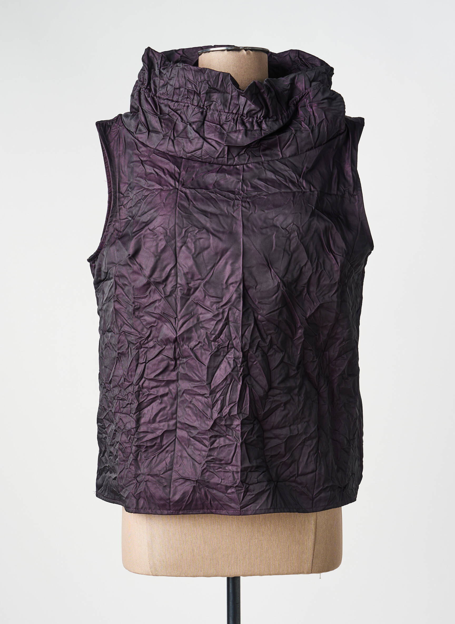Top stretch sans manche violet KOZAN femme