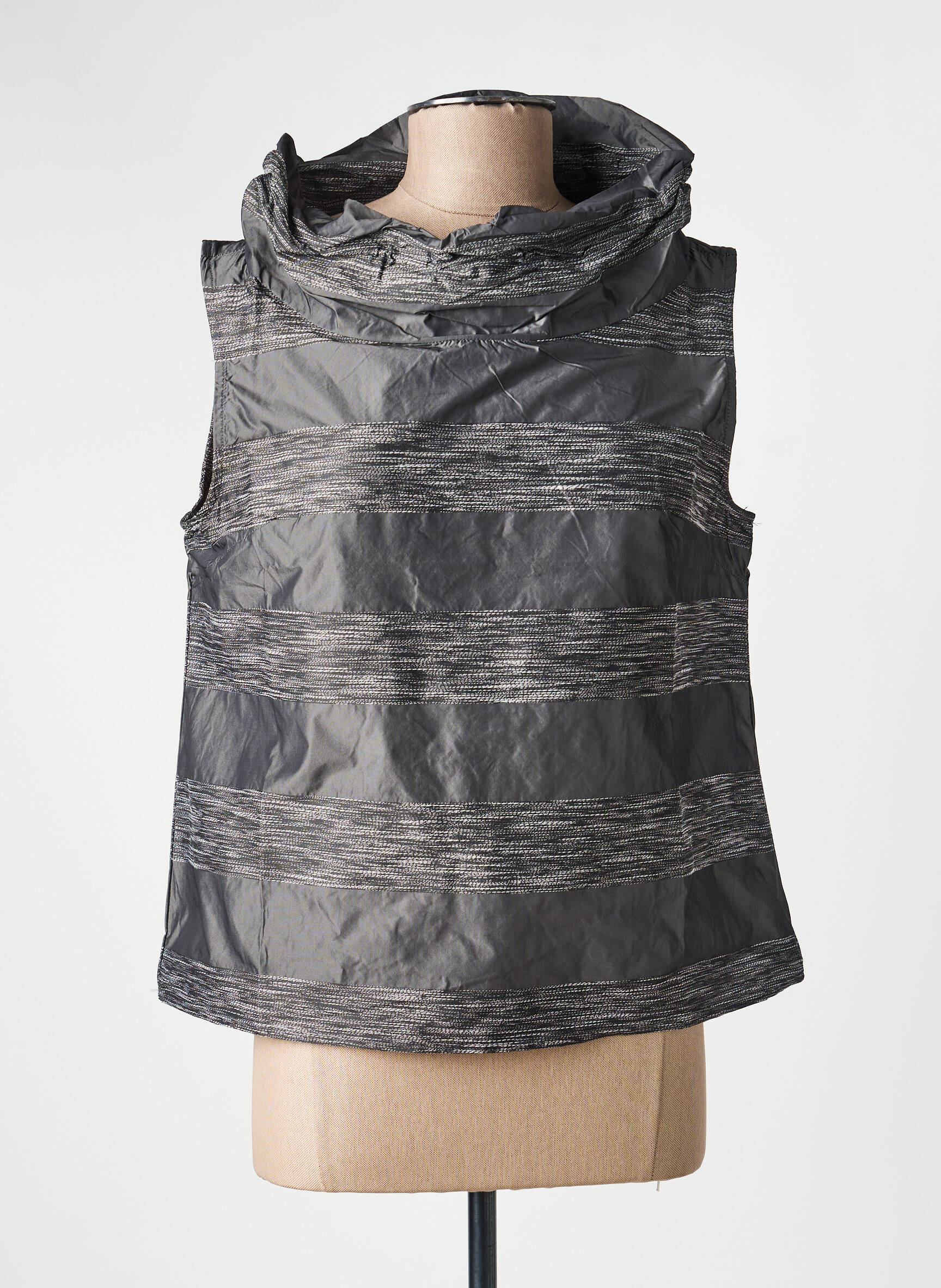 Top stretch sans manche gris KOZAN femme