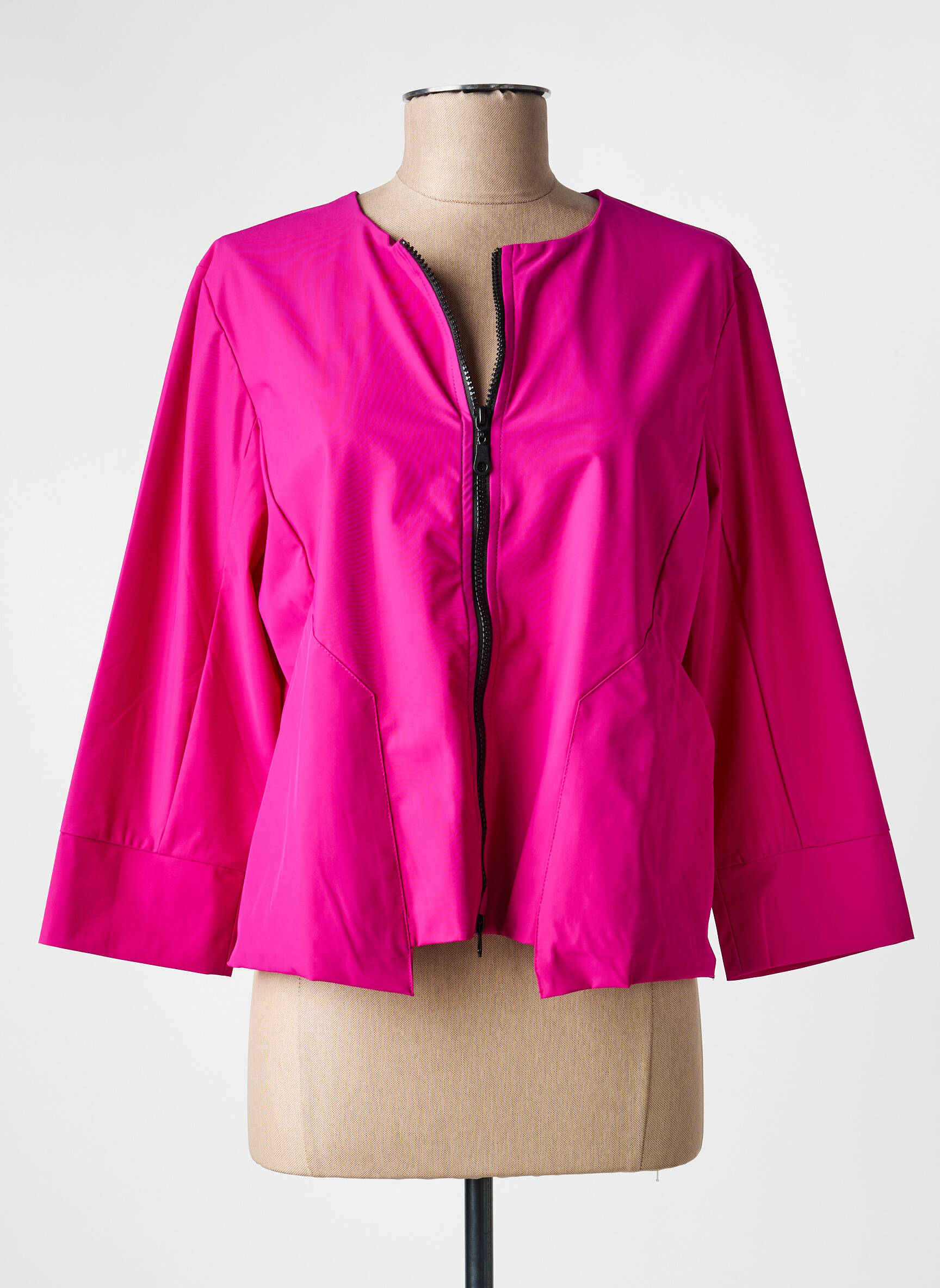 Veste casual col rond rose KOZAN femme