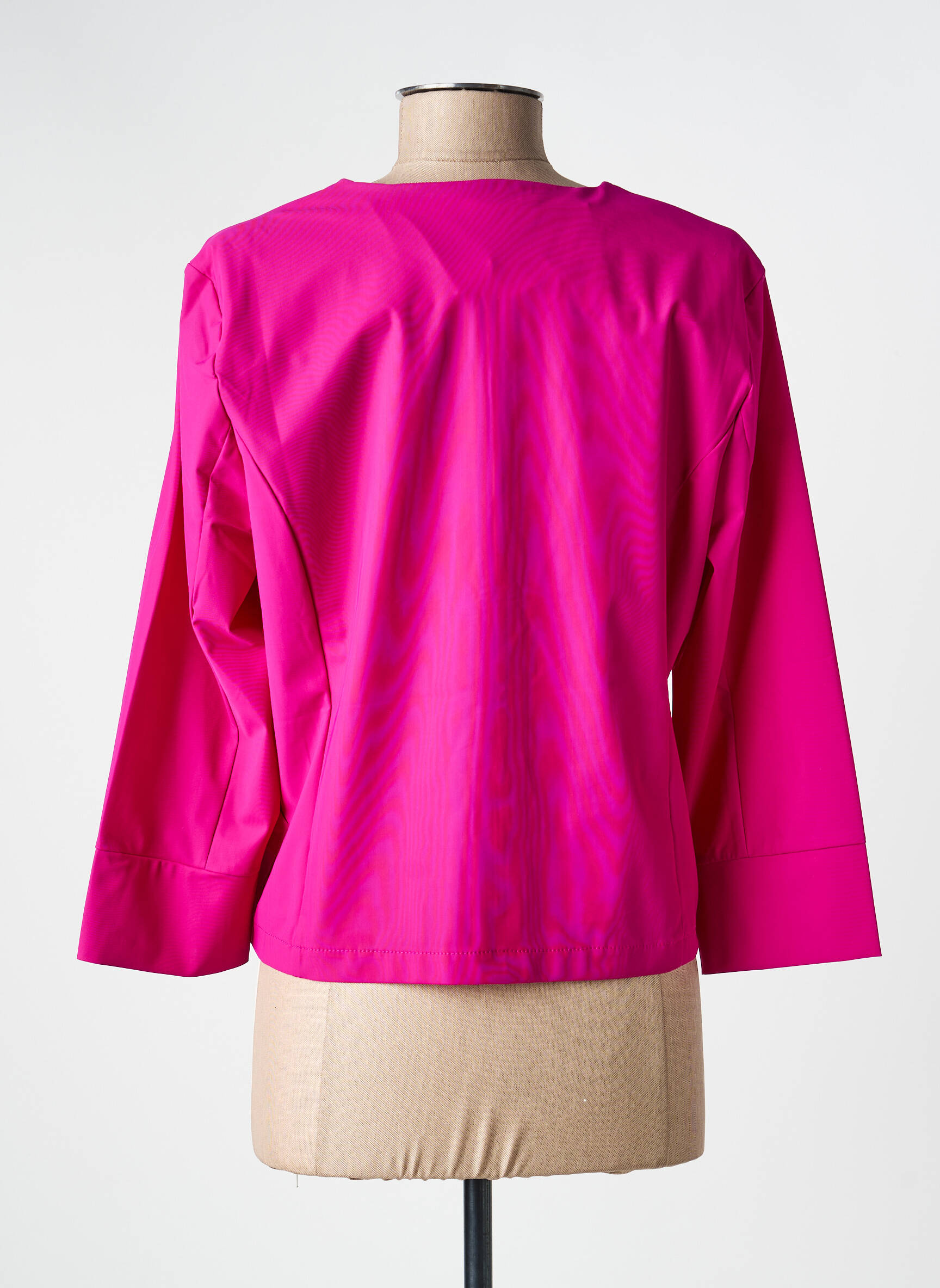 Veste casual col rond rose KOZAN femme