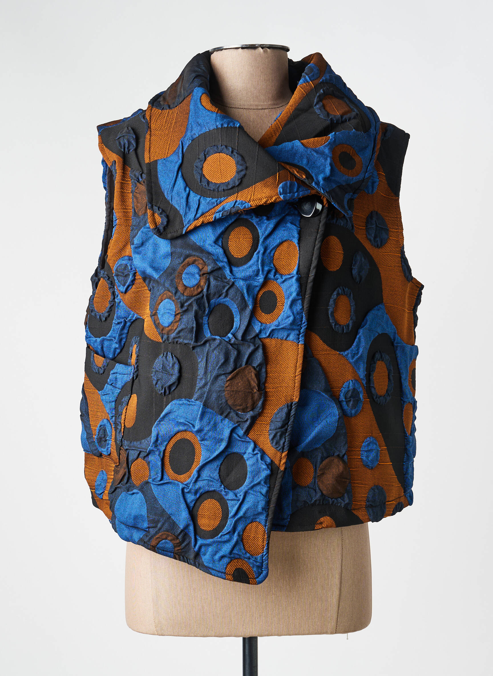 Veste casual coupe droite bleu KOZAN femme