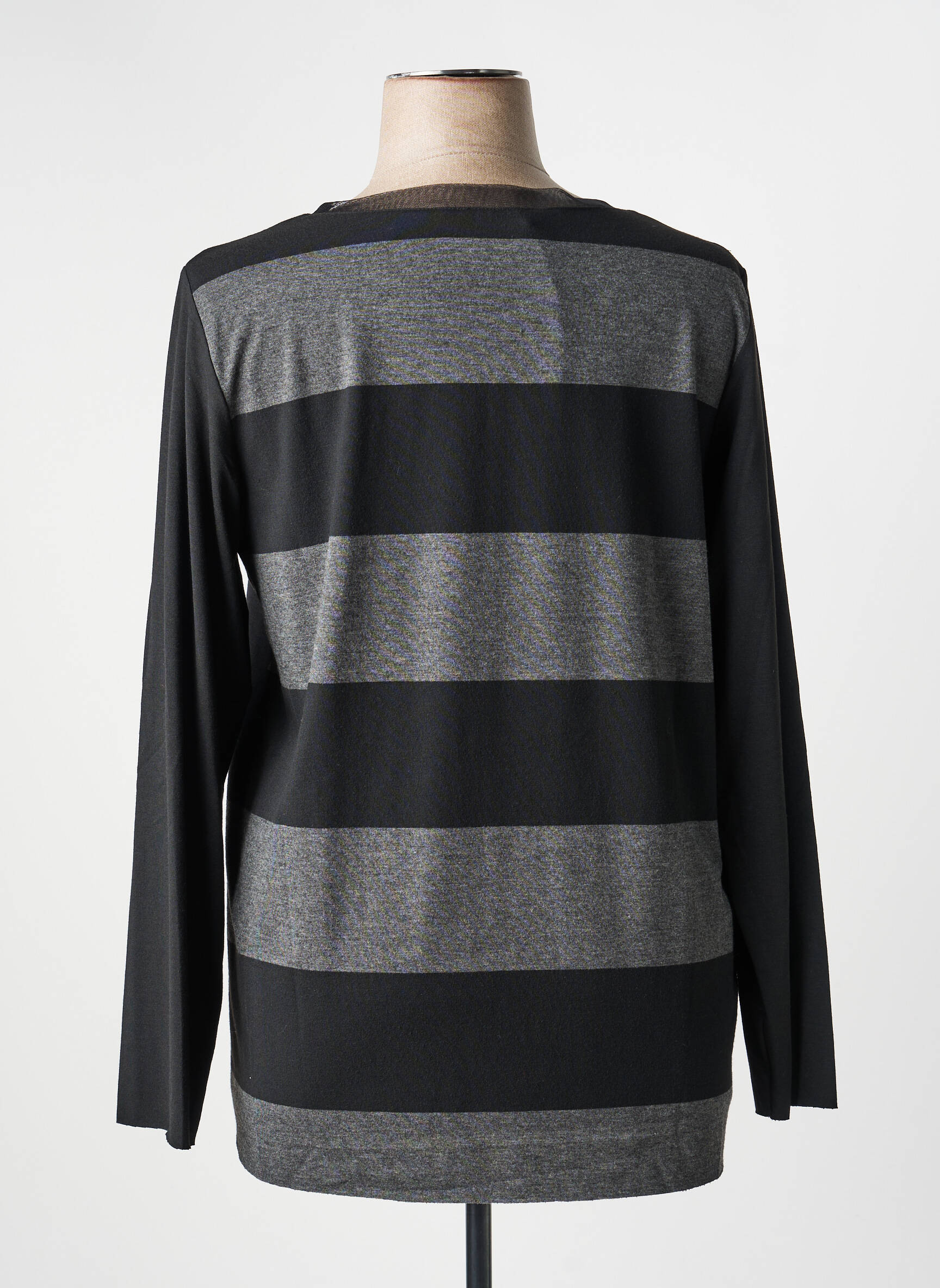 Pull coupe droite manches longues noir LUUKAA femme