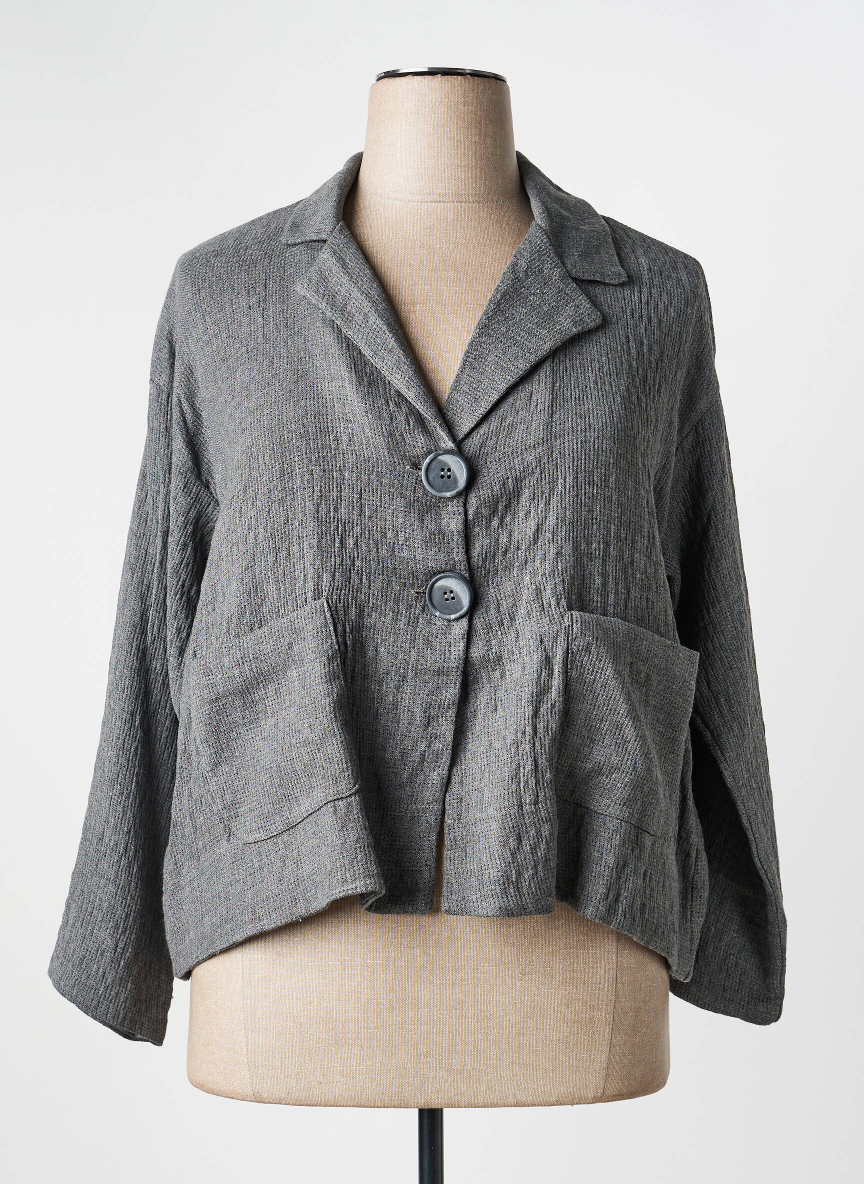 Veste casual coupe droite gris GERSHON BRAM femme