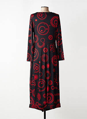 Robe longue manches longues manches longues rouge KOZAN femme
