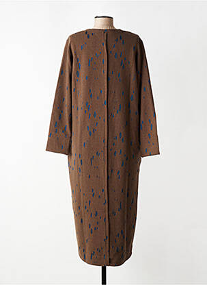 Robe mi-longue manches longues manches longues marron GERSHON BRAM femme