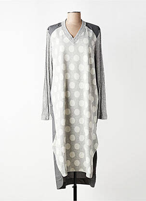 Robe mi-longue manches longues manches longues gris GERSHON BRAM femme
