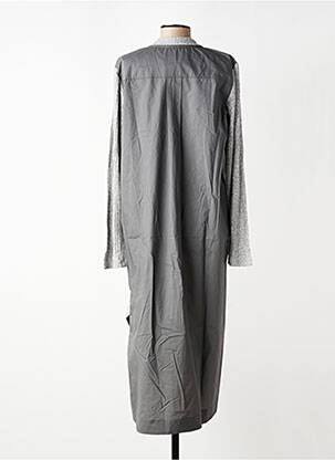 Robe mi-longue manches longues manches longues gris GERSHON BRAM femme