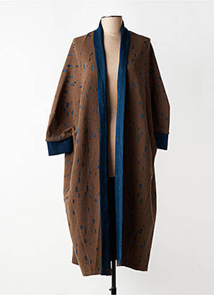 Gilet manches longues manches 3/4 marron GERSHON BRAM femme