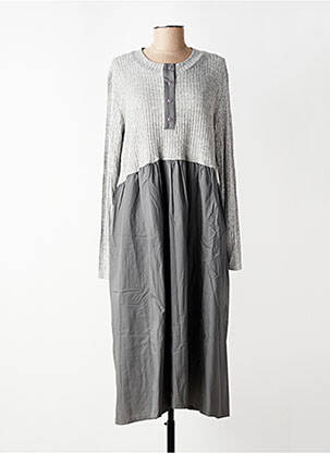 Robe longue manches longues manches longues gris GERSHON BRAM femme