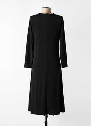 Robe mi-longue manches 3/4 manches 3/4 noir KOZAN femme
