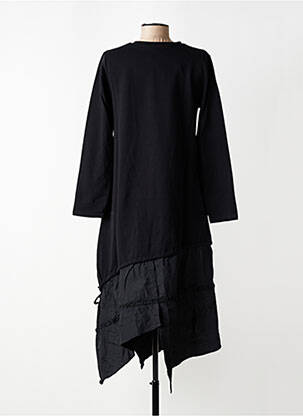 Robe mi-longue manches 3/4 manches 3/4 noir KOZAN femme