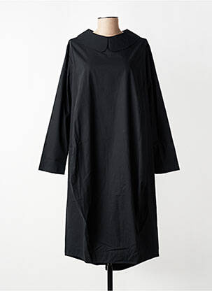 Robe mi-longue manches longues manches longues noir GERSHON BRAM femme